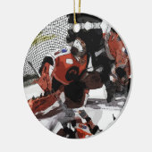 Het net-Ice Hockey keramische siermiddel bescherme Keramisch Ornament (Links)
