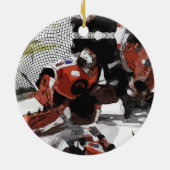 Het net-Ice Hockey keramische siermiddel bescherme Keramisch Ornament (Achterkant)