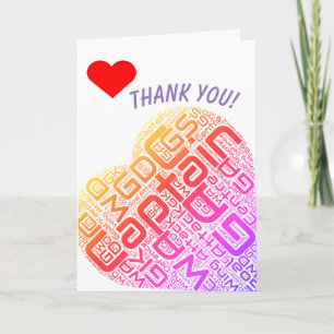 Het netball plaatst het Ontwerp van het Hart dankt Bedankkaart