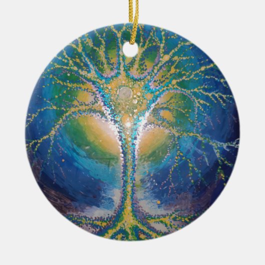 Het Neural Tree briefkaart Keramisch Ornament (Voorkant)