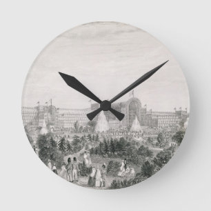Het New Crystal Palace in Sydenham, gegraveerd doo Ronde Klok