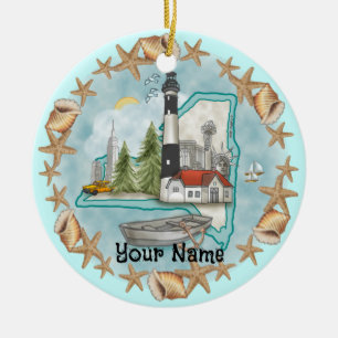 Het New York Shells Lighthouse Ornament