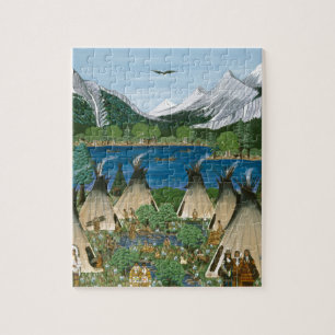 Het Nez Perce ~ Wallowa Lake Legpuzzel