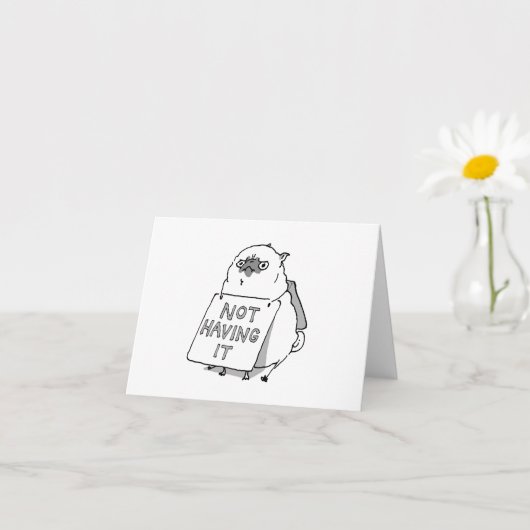 Het-niet-hebben boze pug kaart (Kleine Plant)