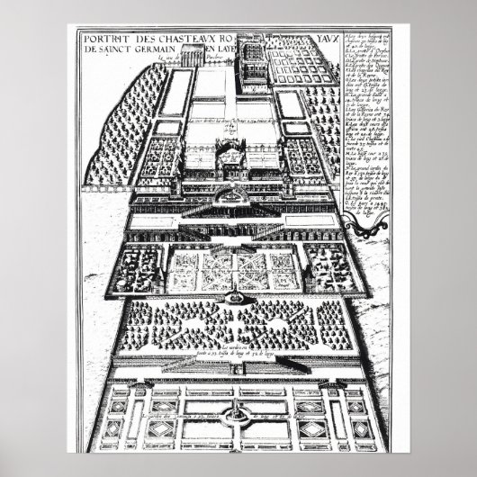Het Nieuw Chateau van Saint-Germain-en-Laye, 1614  Poster (Voorkant)