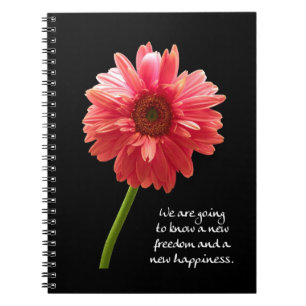 Het nieuwe Dagboek Gerbera van het Geluk van de Vr Notitieboek