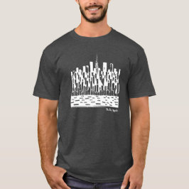 Het nieuwe design van de Big Apple op grote shirte T-shirt
