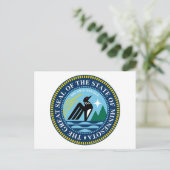 Het nieuwe grootzegel van de staat Minnesota Briefkaart (Staand voorkant)