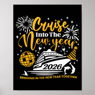 Het nieuwe jaar 2026 binnenzeilen en het nieuwe ja poster