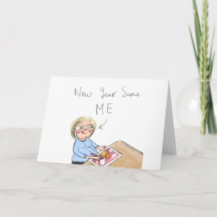 Het nieuwe jaar is hetzelfde voor mij. feestdagen kaart