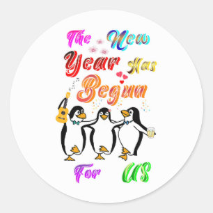 Het Nieuwe Jaar Is Voor Ons Begonnen Ronde Sticker