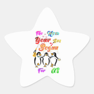 Het Nieuwe Jaar Is Voor Ons Begonnen Ster Sticker