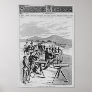 Het nieuwe model Gatling Pistool Poster