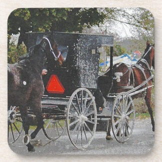 Het nieuwe paard thuis krijgen. #amish #horse onderzetter