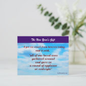 Het Nieuwjaarsgeschenk - Een boodschap uit de heme Feestdagenkaart (Staand voorkant)