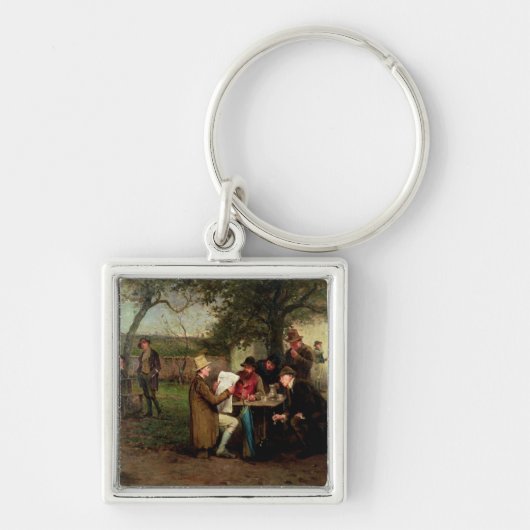 Het nieuws lezen sleutelhanger (Voorkant)