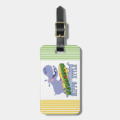 Het Nijlpaard van Surfer Bagagelabel (Voorkant verticaal)