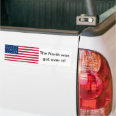 Het noorden won 34 sterrenvlag bumpersticker (Op Truck)