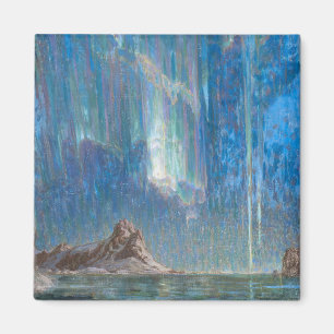 Het Noorderlicht vanuit Noord-Noorwegen (Aurora) Magneet