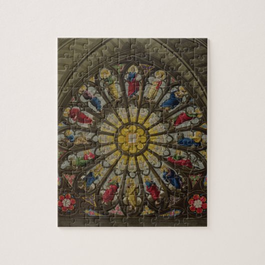 Het noordraam, bord D van 'Westminster Abbey' Legpuzzel (Verticaal)