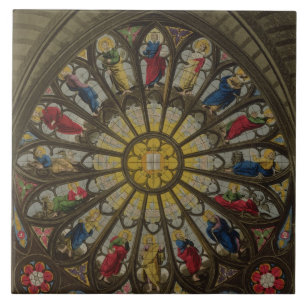 Het noordraam, bord D van 'Westminster Abbey' Tegeltje