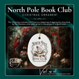 Het North Pole Boekclub Ovaal Kerst Ornament