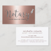 Het Notarische Roos van het Manuscript van de Agen Visitekaartje (Voorkant / Achterkant)