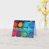 HET NOTECARD-LEVEN IS ALS ART. KAART (Gele Bloem)