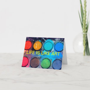 HET NOTECARD-LEVEN IS ALS ART. KAART