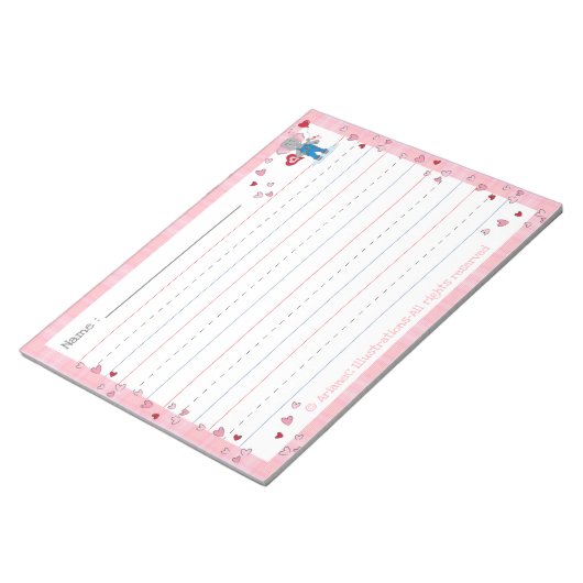 Het Notitieblok van de Handscriptpraktijk van febr (Schuin)