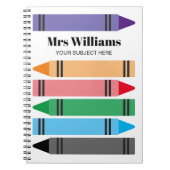 Het notitieboek van de schoolleraar met kleurrijke (Voorkant)