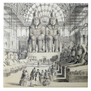 Het Nubian Court in het Crystal Palace in Sydenham Tegeltje