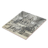 Het Nubian Court in het Crystal Palace in Sydenham Tegeltje (Zijkant)