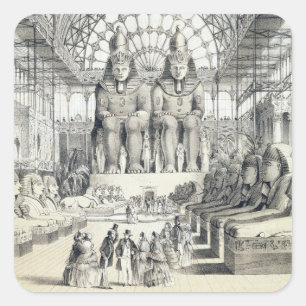 Het Nubian Court in het Crystal Palace in Sydenham Vierkante Sticker