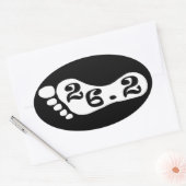 Het nummer 26.2, symbolisch voor de marathon ovale sticker (Envelop)