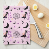 Het nummer "Run Away With Me" van Halloween Witch Theedoek (Quarter Fold)