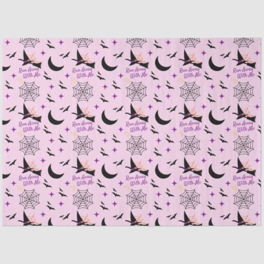 Het nummer "Run Away With Me" van Halloween Witch  Tissuepapier (Voorkant)