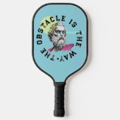 Het obstakel is de weg – Marcus Aurelius Pickleball Paddle (Achterkant)