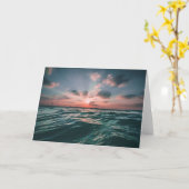 Het oceaan lege wenskaart van de Zonsondergang Kaart (Gele Bloem)