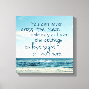 HET OCEAAN-QUOTE OVERSCHRIJDEN CANVAS AFDRUK