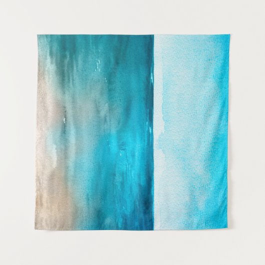 Het oceaanlandschap. Mooie handschilderingen van w Wandkleed (Voorkant (horizontaal))