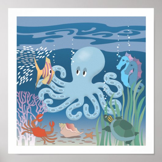 Het Octopus Poster 12x12 (Voorkant)