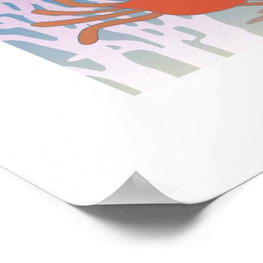 Het Octopus Poster 25x25 (Hoek)