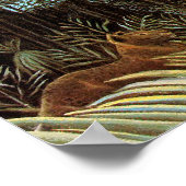 Het oerwoud met de leeuw van Henri Rousseau Poster (Hoek)