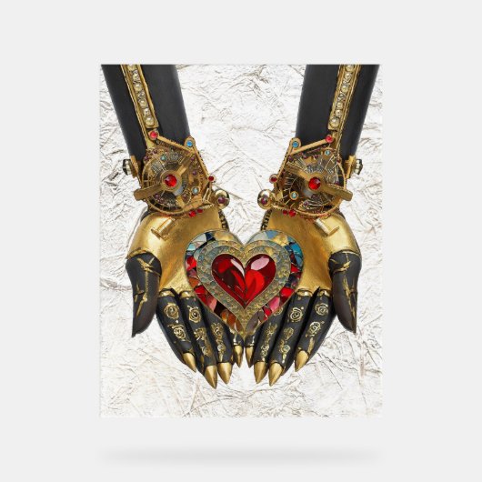 Het offer - Hart in Handen Acryl Bord (Voorkant)