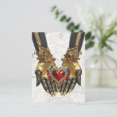 Het offer - Hart in Handen Briefkaart (Staand voorkant)