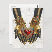 Het offer - Hart in Handen Briefkaart (Voorkant / Achterkant)