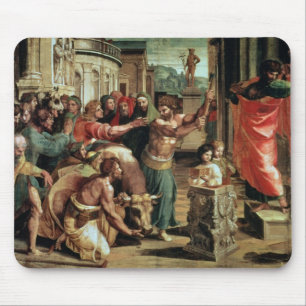 Het offer in Lystra (cartoon voor de Sistine C Muismat