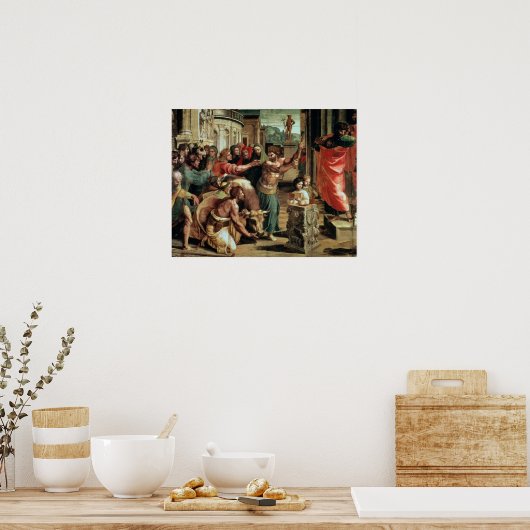 Het offer in Lystra (cartoon voor de Sistine C Poster (Keuken)