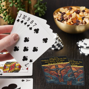 Het offer van Jezus Christus Pokerkaarten